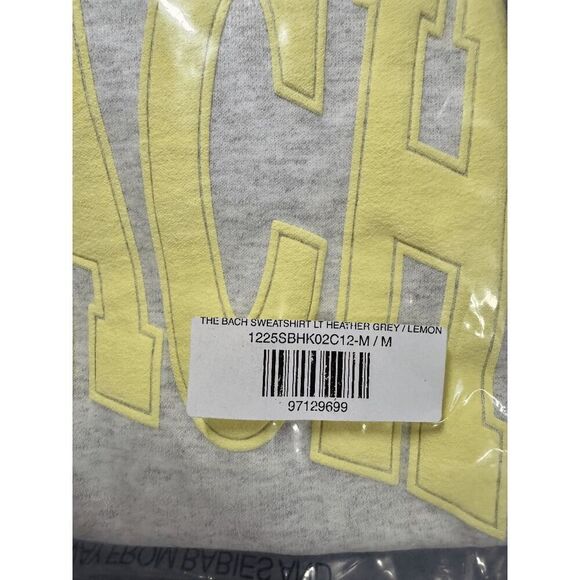 The Bar The Bach Gray/Lemon Varsity Sweatshirt - Picture 7 of 8